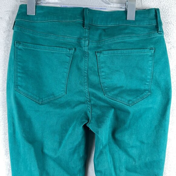 Old Navy Rockstar Super Skinny Jeans Ankle Slit Mid Rise Womens Aqua Blue Size 8 - Picture 3 of 13